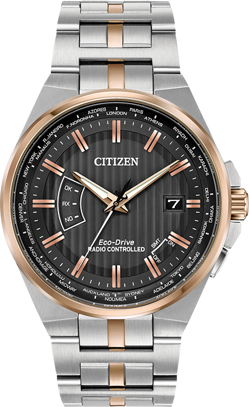 Citizen World Perpetual A-T Eco-Drive Mens Watch CB0166-54H