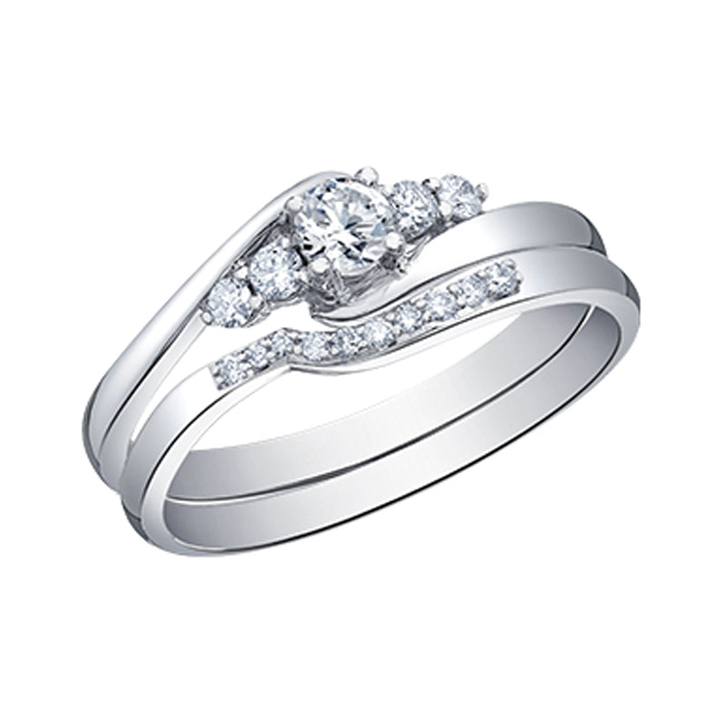 0.25TDW Diamond Engagement Ring in 10K White Gold