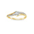 0.10TDW 10K Yellow Gold Diamond Engagement Ring with Twisted Band