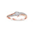 0.10TDW 10K Rose Gold Diamond Engagement Ring with Twisted Band