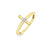 0.10TDW Diamond Cross Ring in 10K Yellow Gold