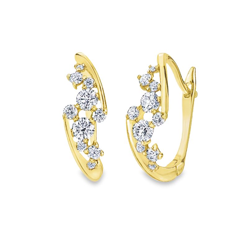 10K Yellow Gold 0.50TDW Diamond Earrings