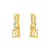 March Birthstone Aqua Infinity Style Earring with 0.05TDW Diamond Accent set in 10k Yellow Gold
