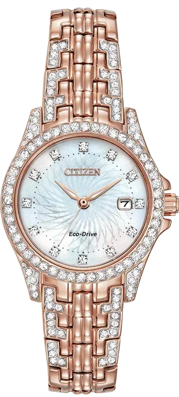 Citizen Silhouette Eco-Drive Crystal Womens Watch EW1228-53D