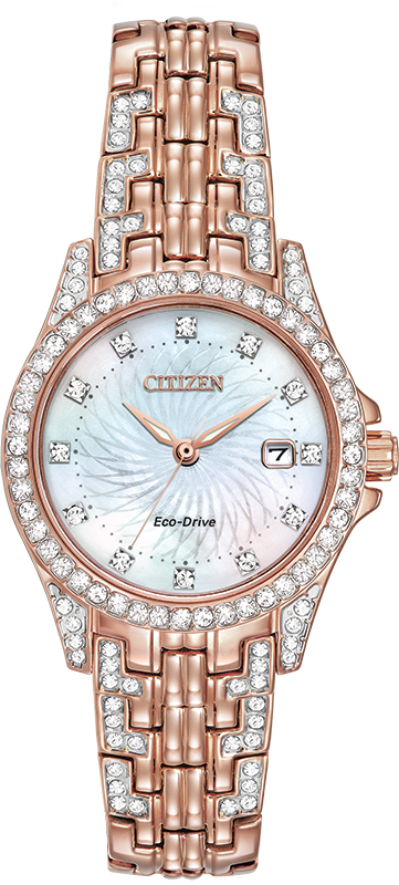 Citizen Silhouette Eco-Drive Crystal Womens Watch EW1228-53D