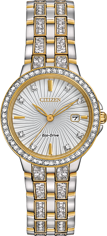 Citizen Silhouette Eco-Drive Crystal Womens Watch EW2344-57A