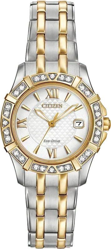 Citizen Silhouette Eco-Drive Diamonds Womens Watch EW2364-50A