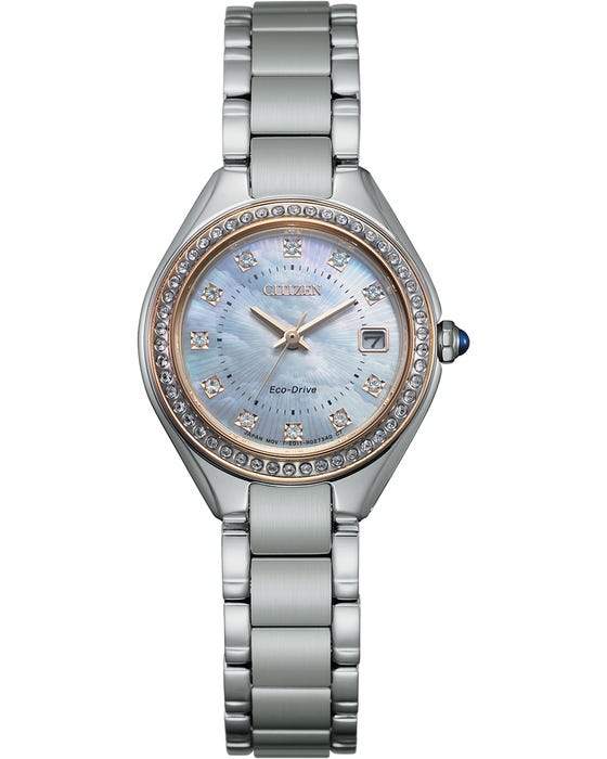 Citizen Silhouette Eco-Drive Crystal Womens Watch EW2556-59Y