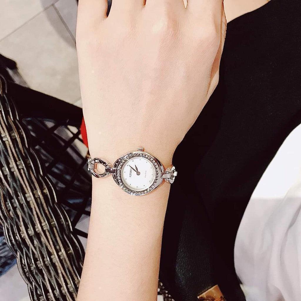 Citizen Silhouette Eco-Drive Crystal Womens Watch EX1440-61D