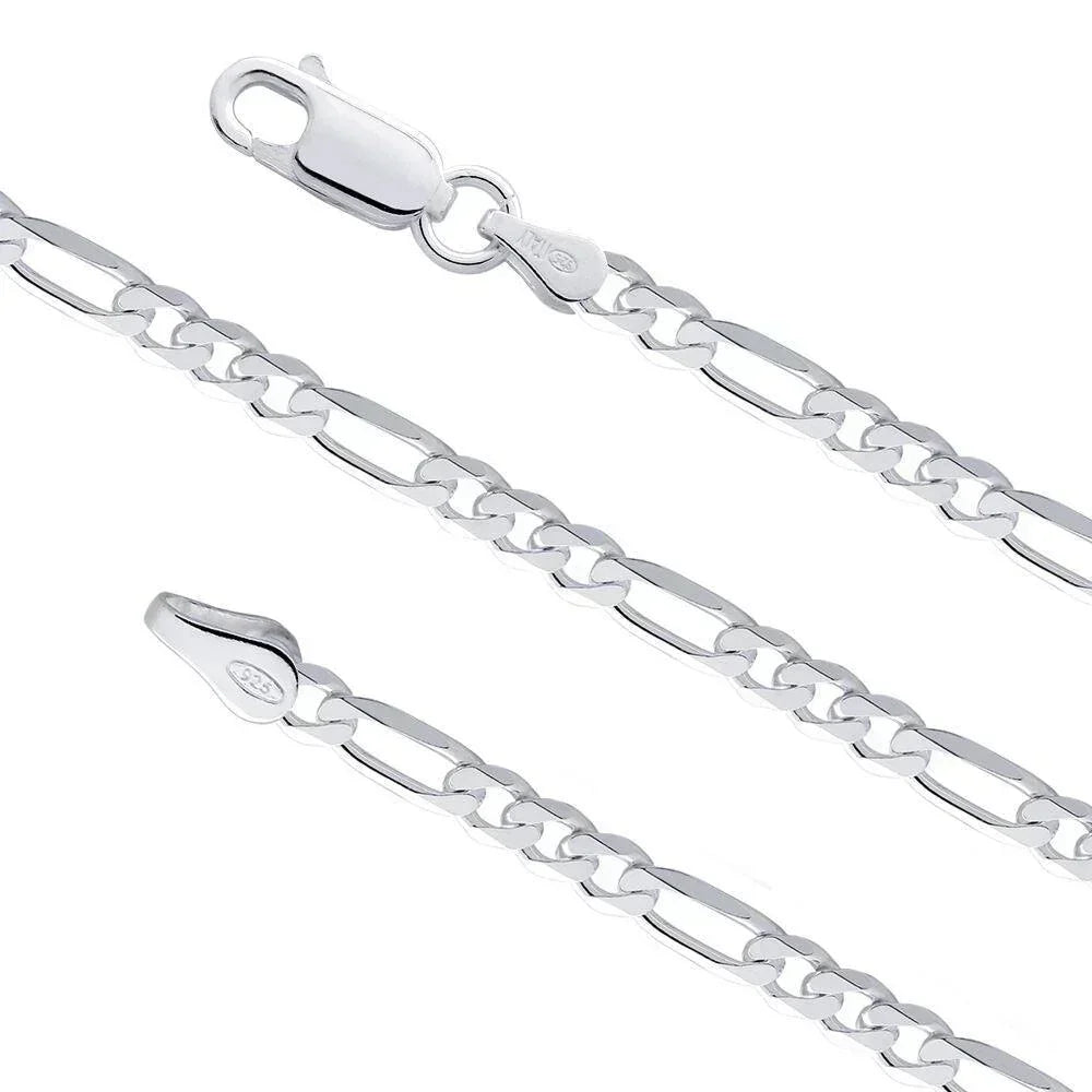Sterling Silver 18" 2.9mm Italian Figaro Link Chain