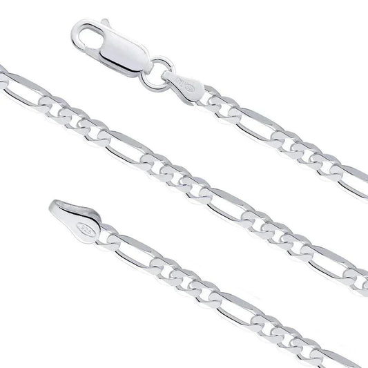 Sterling Silver 18" 2.9mm Italian Figaro Link Chain