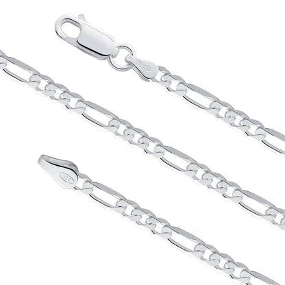 Sterling Silver 22" 2.9mm Italian Figaro Link Chain