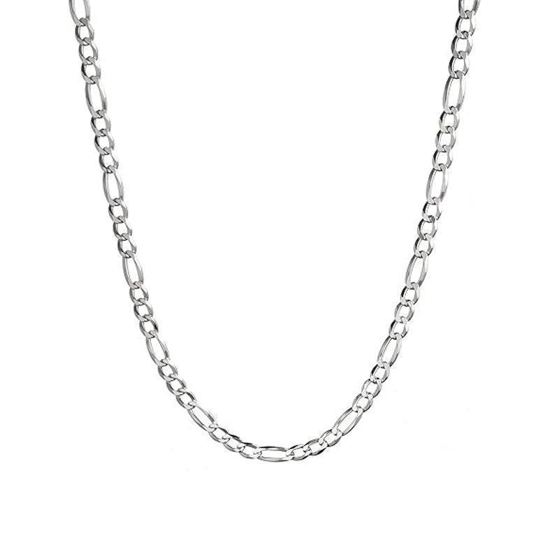Sterling Silver 20" 4.3mm Italian Figaro Link Chain