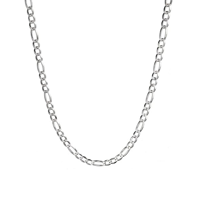 Sterling Silver 20&quot; 4.3mm Italian Figaro Link Chain