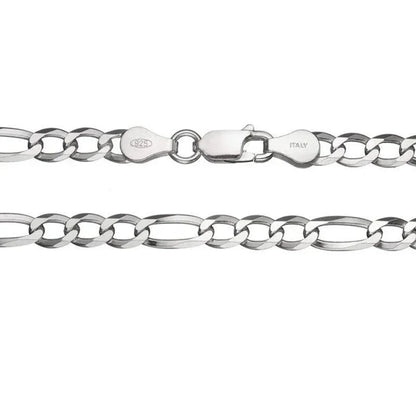 Sterling Silver 24" 4.3mm Italian Figaro Link Chain