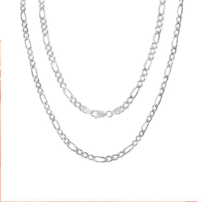 Sterling Silver 20" 4.3mm Italian Figaro Link Chain