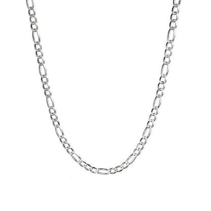 Sterling Silver 24" 4.3mm Italian Figaro Link Chain