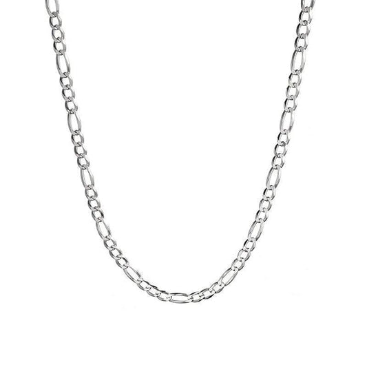 Sterling Silver 24" 4.3mm Italian Figaro Link Chain