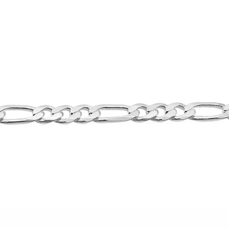 Sterling Silver 24" 7.5mm Italian Men's Figaro Link Chain