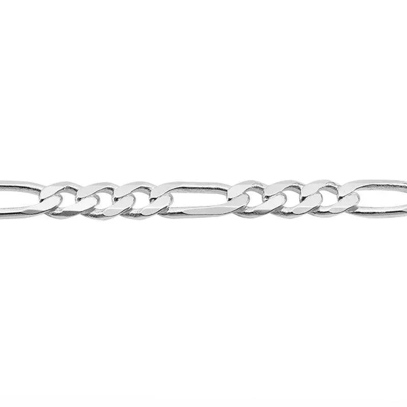 Sterling Silver 22" 9.2mm Italian Men's Figaro Link Chain