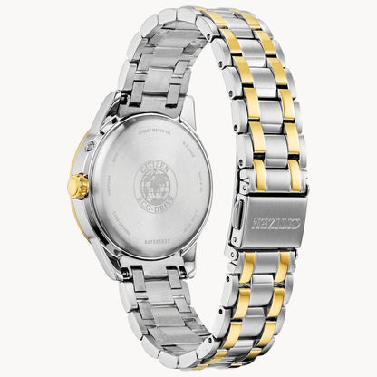 Citizen World Time Perpetual Calendar Eco-Drive Womens Watch FC8004-54D