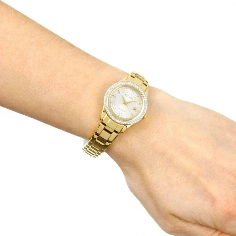 Citizen Silhouette Eco-Drive Crystal Womens Watch FE1122-53P