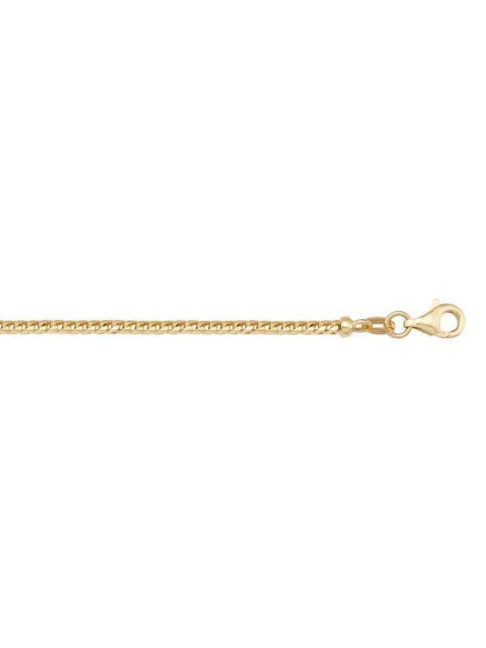 14K Yellow Gold Franco 1.5 mm Italian Chain