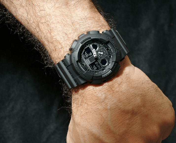 kaste Positiv sagsøger G-Shock Military Series Black Men's Watch GA100-1A1 - Obsessions Jewellery