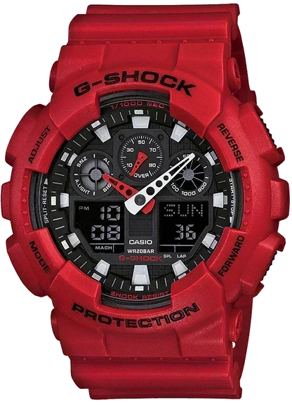 G-Shock X-Large series Red Men's Watch GA100B-4A