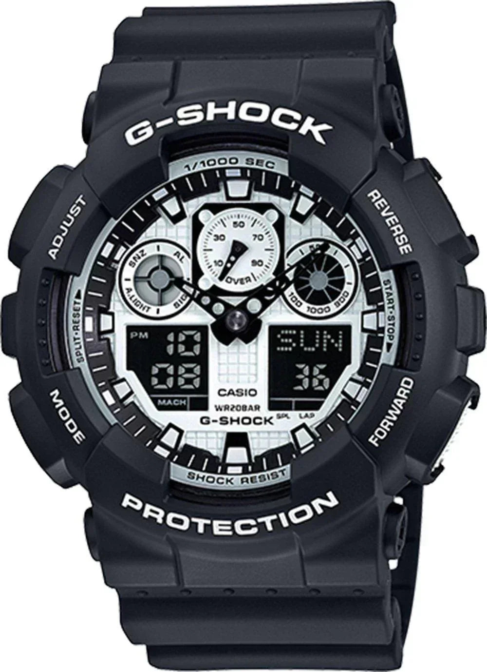 G-Shock White and Black Series Luxury Men's Watch GA100BW-1A