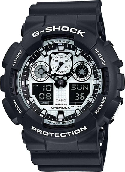 G-Shock White and Black Series Luxury Men's Watch GA100BW-1A