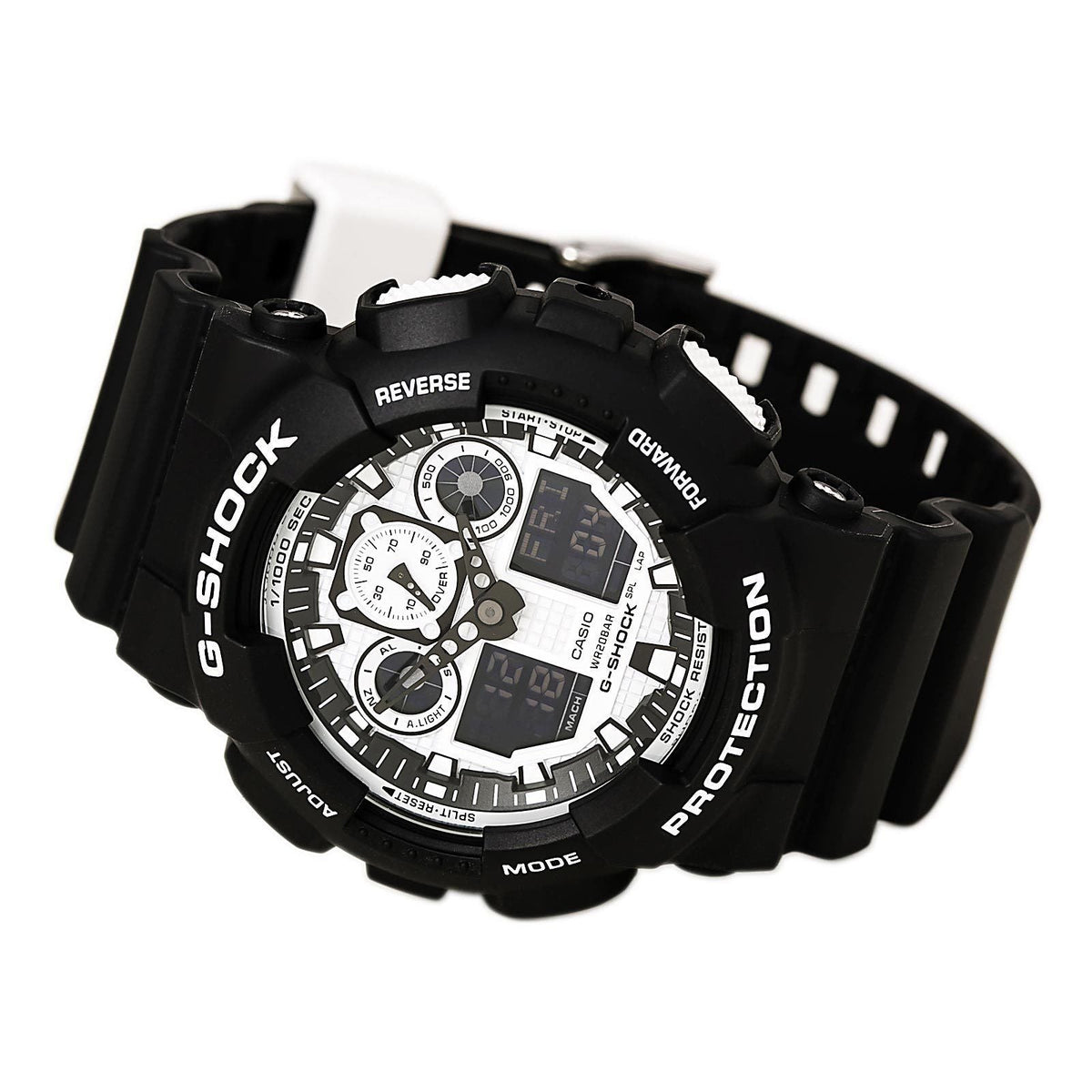 G-Shock White and Black Series Luxury Men&#39;s Watch GA100BW-1A
