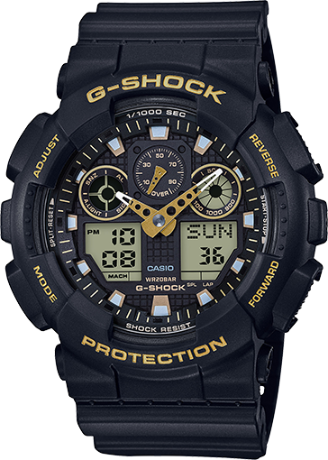 G-Shock Analog-Digital Black Strap Men&#39;s Watch GA100GBX-1A9