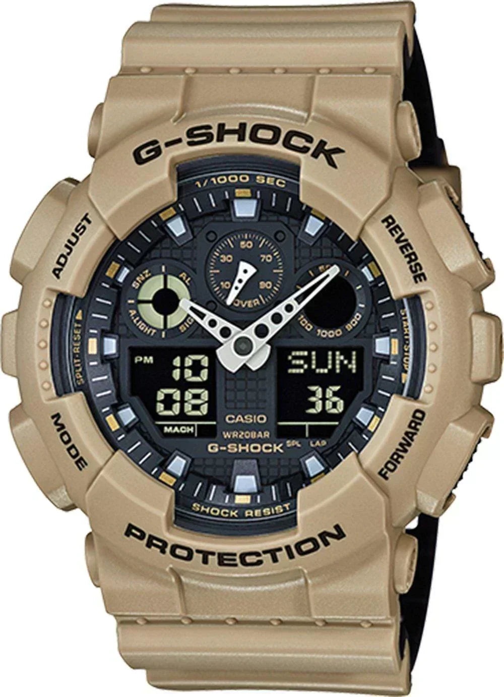 G-Shock Anti-Magnetic Khaki and Black Resin Men's Watch GA100L-8A