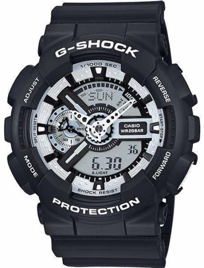 G-Shock XL Series 200M WR Shock Resistant Men's Watch GA110BW-1A