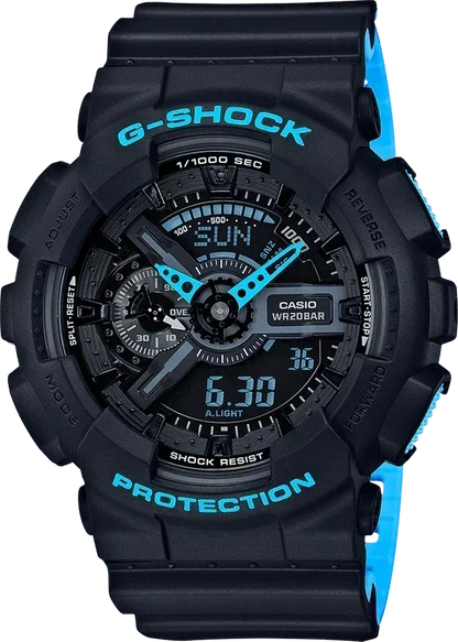 G-Shock Black Dial Multifunction Two Tone Men's Watch GA110LN-1A