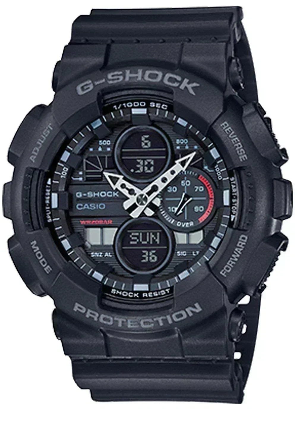 G-Shock Analog Digital Magnetic Resistant Black Men's Watch GA140-1A1