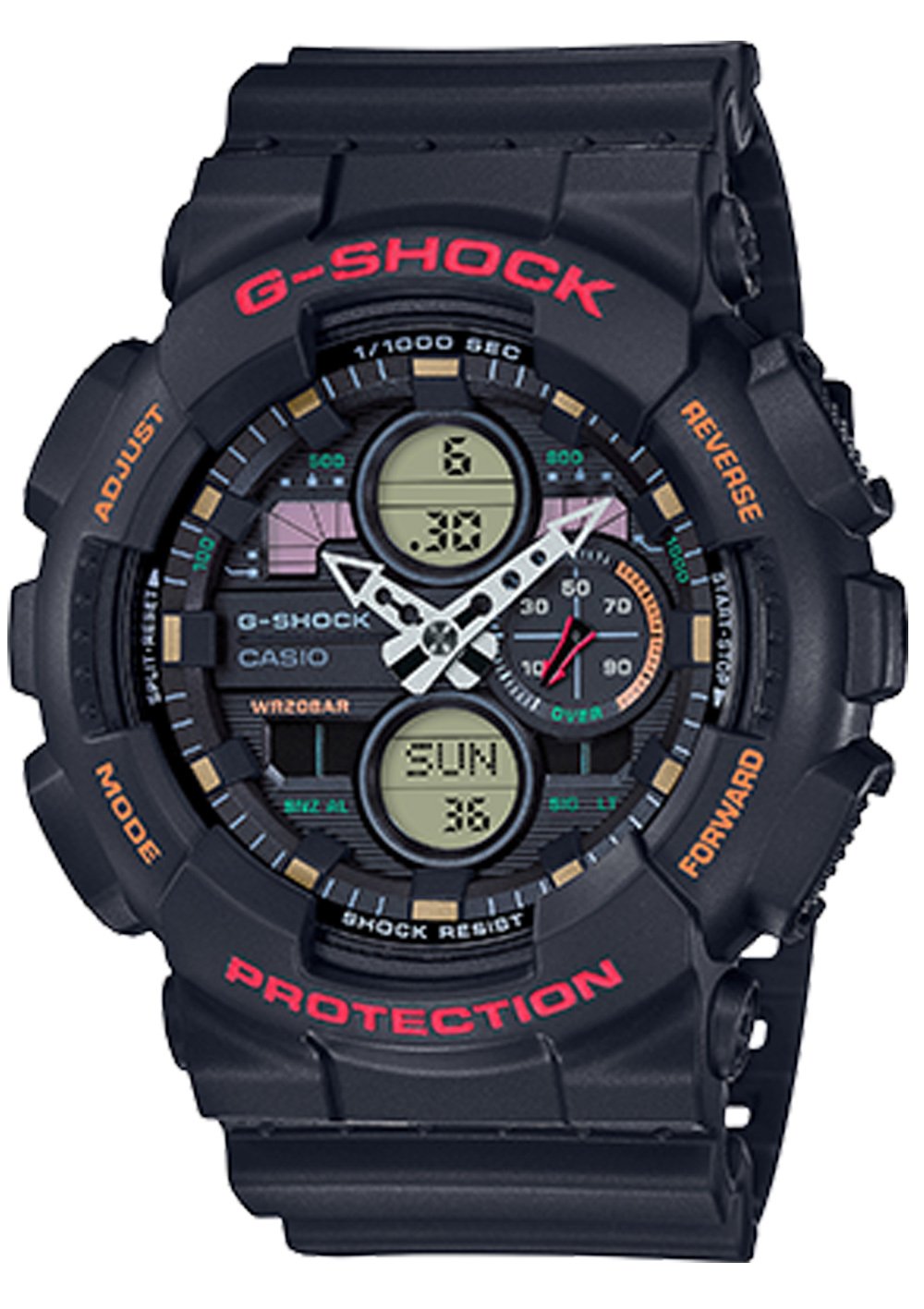 G-Shock Analog-Digital Black Men&#39;s Watch GA140-1A4