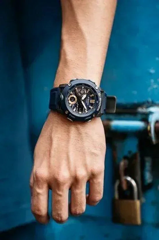 G-Shock Analog-Digital Carbon Core Guard Navy Resin Band Men's Watch GA2000-2A