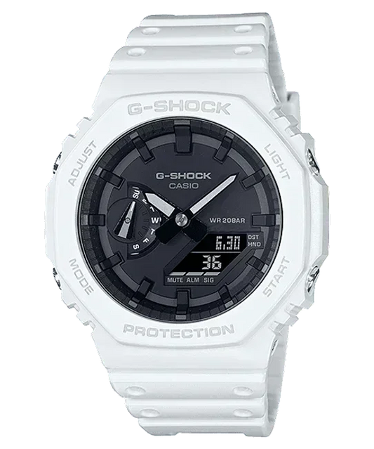 G-Shock Analog Digital White Resin Strap Men's Watch GA2100-7A