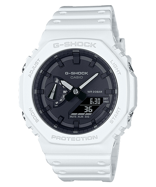 G-Shock Analog Digital White Resin Strap Men's Watch GA2100-7A