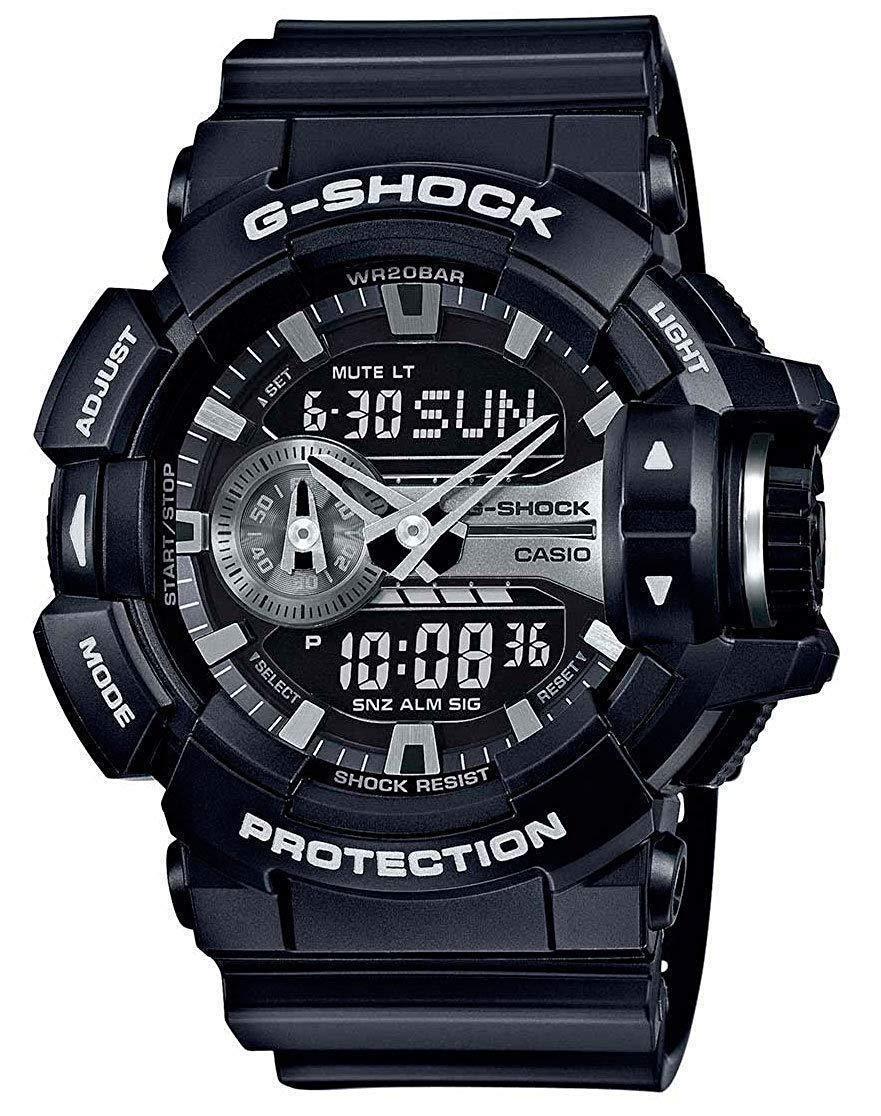 G-Shock Black and Silver-Tone Dial Resin Men's Watch GA400GB-1A