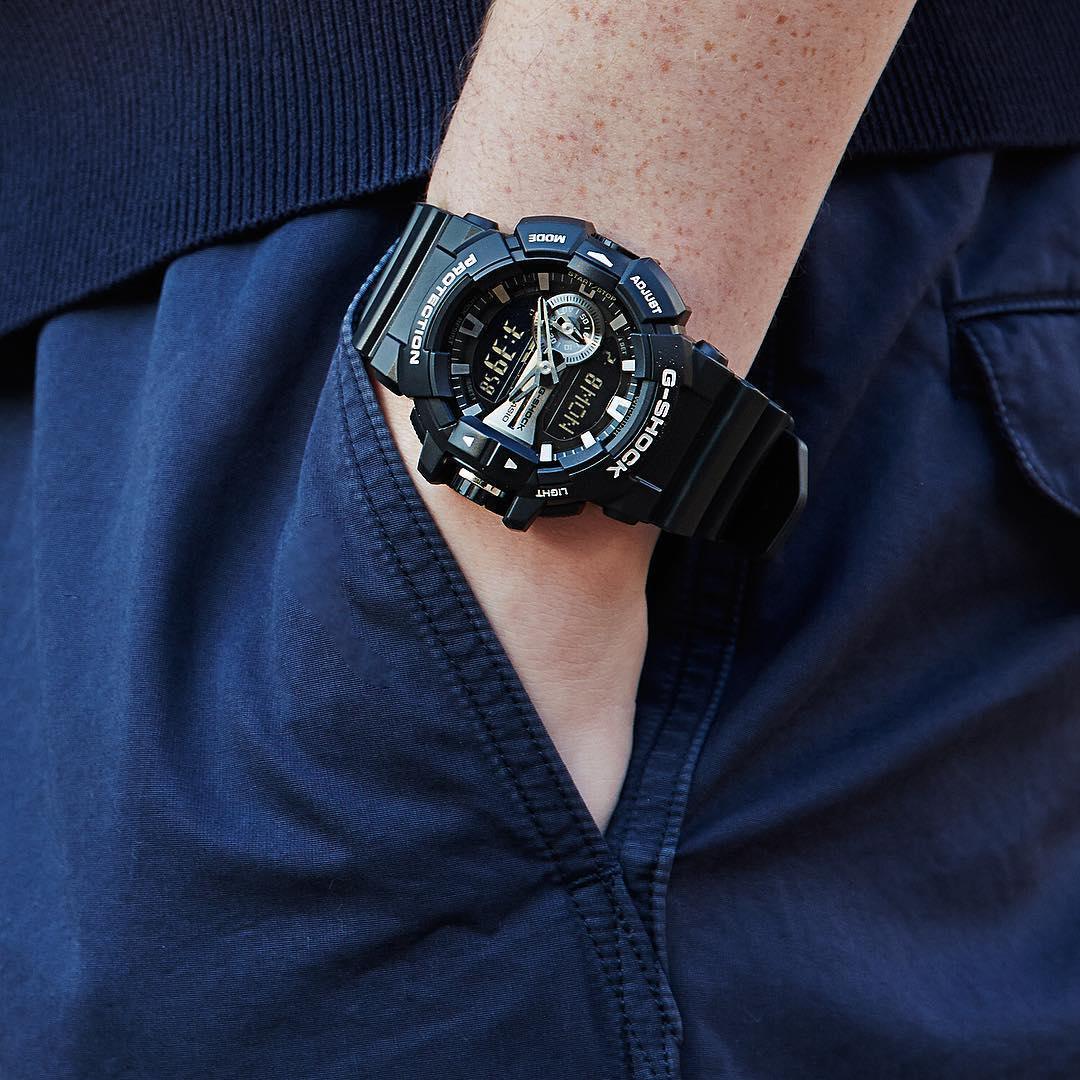 G-Shock Black and Silver-Tone Dial Resin Men's Watch GA400GB-1A