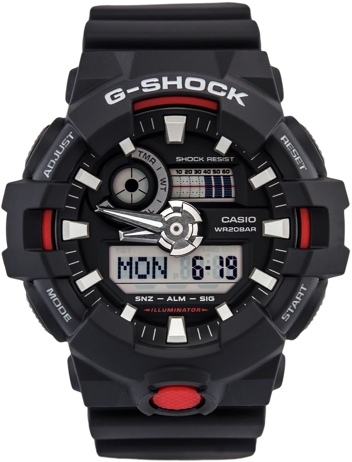 G-Shock Men&#39;s Analog-Digital Black Men&#39;s Watch GA700-1A