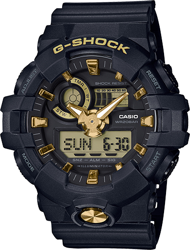 G-Shock Classic Black and Gold Men&#39;s Watch GA710B-1A9