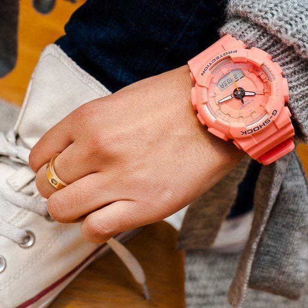 G-Shock S Series Step Tracker Orange Women's Watch GMAS130VC-4A