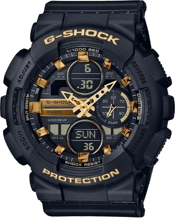 G-Shock Black Resin Band Women's Watch GMAS140M-1A