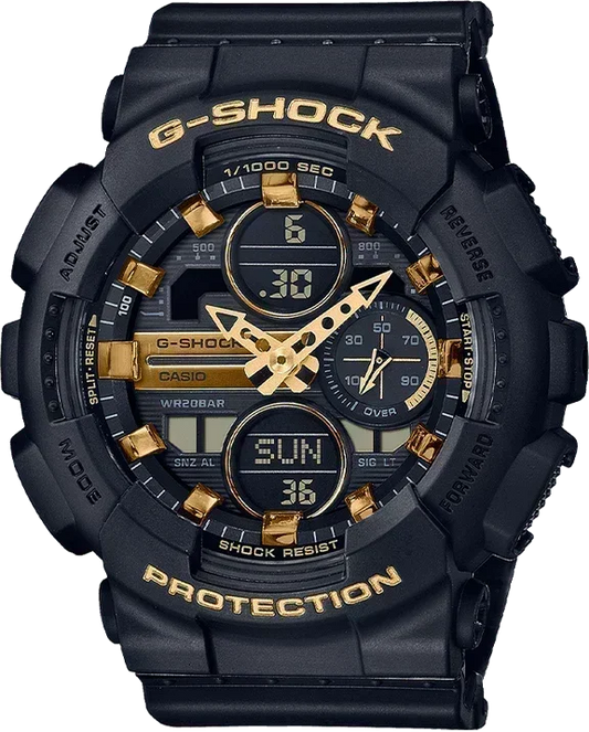 G-Shock Black Resin Band Women's Watch GMAS140M-1A