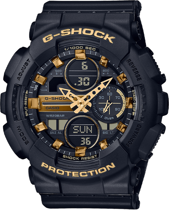 G-Shock Black Resin Band Women's Watch GMAS140M-1A