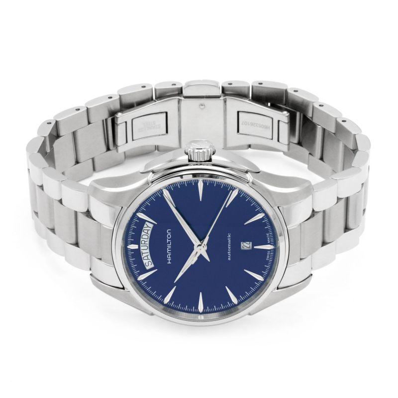 Hamilton jazzmaster best sale day date blue